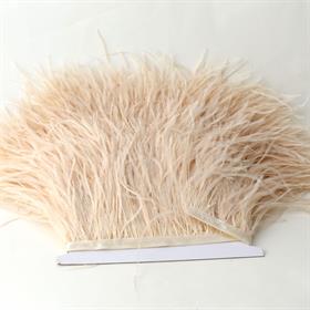 Krem Devekuşu Tüyü Şerit