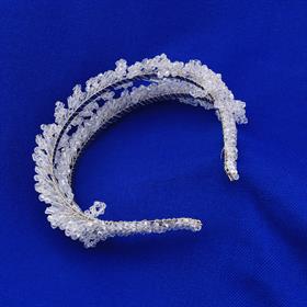 Kristal Boncuklu El Yapımı Çiftli Taç