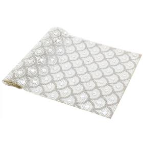 Kristal Damla Taşlı Beyaz İncili Yapıştırma Mesh