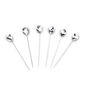 Kristal Damla Taşlı Eşarp Şal İğnesi 6 adet