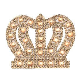 Kristal Gold Taşlı Kral Taç Motif Küçük Boy