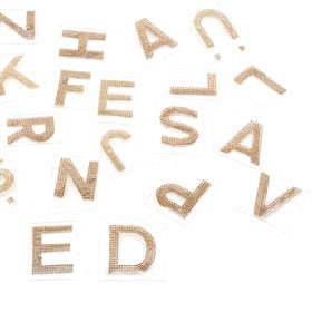 Kristal Gold Taşlı Ütüyle Yapıştırma Harf