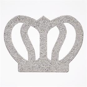 Kristal Gümüş Sık Taşlı Kral Tacı Motif Küçük Boy