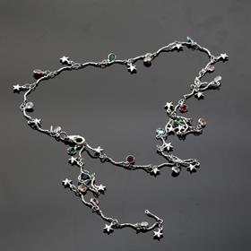 Kristal Taş ve Yıldız Detaylı Y Kolye