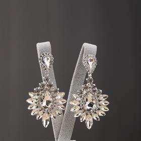 Kristal Taşlı Abiye Küpe