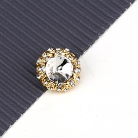 Kristal Taşlı Altın Metal Düğme