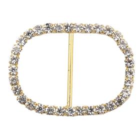 Kristal Taşlı Altın Renk Kemer Tokası