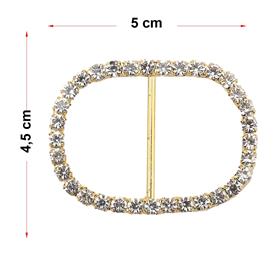 Kristal Taşlı Altın Renk Kemer Tokası