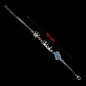 Kristal Taşlı Arapça Maşallah Bebek Bilekliği Künye Mavi