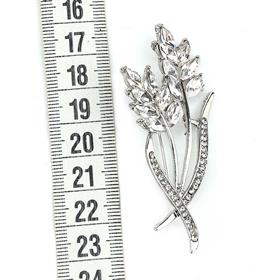 Kristal Taşlı Başak Broş