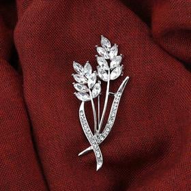 Kristal Taşlı Başak Broş