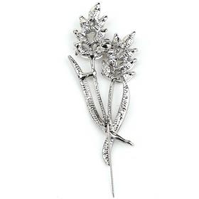 Kristal Taşlı Başak Broş