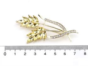 Kristal Taşlı Başak Broş