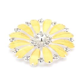 Kristal Taşlı Çiçek Agraf