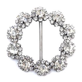 Kristal Taşlı Çiçek Modeli Kemer Tokası
