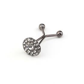 Kristal Taşlı Döküm Eşarp Şal Klipsi