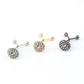 Kristal Taşlı Döküm Eşarp Şal Klipsi