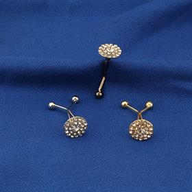 Kristal Taşlı Döküm Eşarp Şal Klipsi