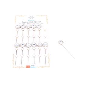 Kristal Taşlı Eşarp İğnesi 12 adet