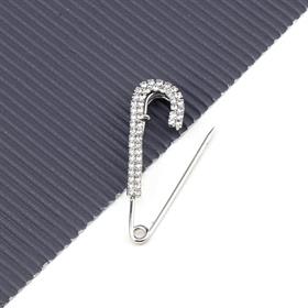 Kristal Taşlı Gümüş Kaplama İskoç Iğnesi Broş