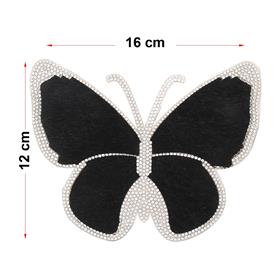 Kristal Taşlı Keçe Kelebek Motif