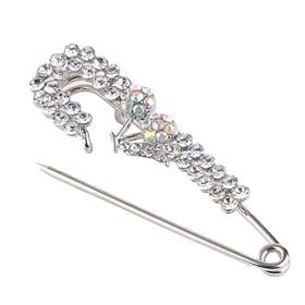 Kristal Taşlı Kirazlı Çengelli Çatal İğne