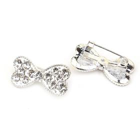 Kristal Taşlı Küçük Fiyonk Broş