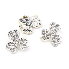 Kristal Taşlı Küçük Yonca Broş