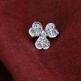 Kristal Taşlı Küçük Yonca Broş