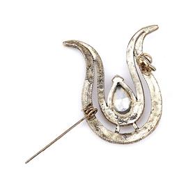 Kristal Taşlı Lale Broş