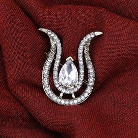 Kristal Taşlı Lale Broş