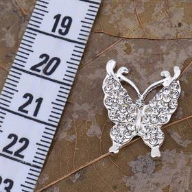 Kristal Taşlı, Metal, Kelebek Süs