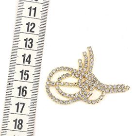 Kristal Taşlı Metal Tuğra