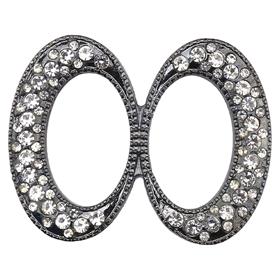 Kristal Taşlı Nikel Renk Kemer Tokası