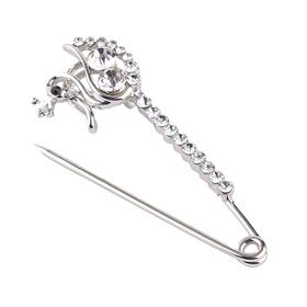 Kristal Taşlı Ördekli Çengelli Çatal İğne