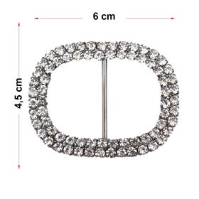 Kristal Taşlı Oval Kemer Tokası