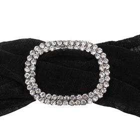 Kristal Taşlı Oval Kemer Tokası