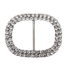 Kristal Taşlı Oval Kemer Tokası