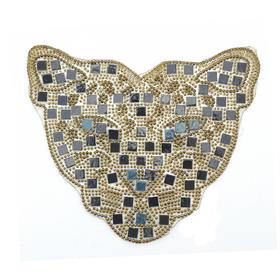 Kristal Taşlı Panter Motif Büyük Boy