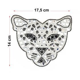 Kristal Taşlı Panter Motif Büyük Boy