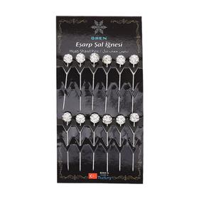 Kristal Taşlı Toplu Eşarp Şal İğnesi