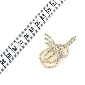Kristal Taşlı Tuğra Broş