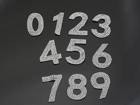 Kristal Taşlı Ütüyle Yapışan Rakam