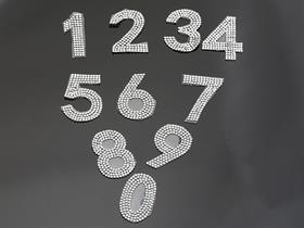 Kristal Taşlı Ütüyle Yapışan Rakam