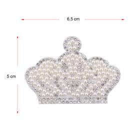 Kristal ve İnci Taşlı Yapıştırma Taç