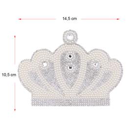 Kristal ve İnci Taşlı Yapıştırma Taç