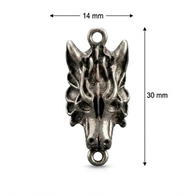 Kurt Figürlü Metal Kolye Takı Ucu