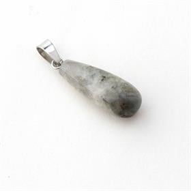 Labradorit Taşı Oval Damla Kolye Ucu