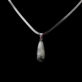 Labradorit Taşı Oval Damla Kolye Ucu