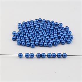 Lacivert Cam İnci Boncuk 8 mm 100 adet